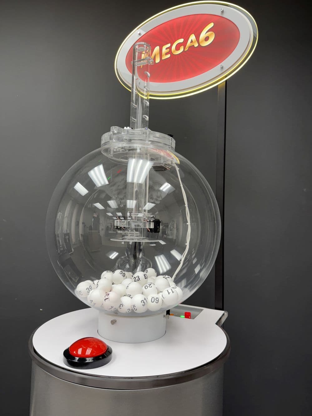 Mega 6 lottery machine · casino floor