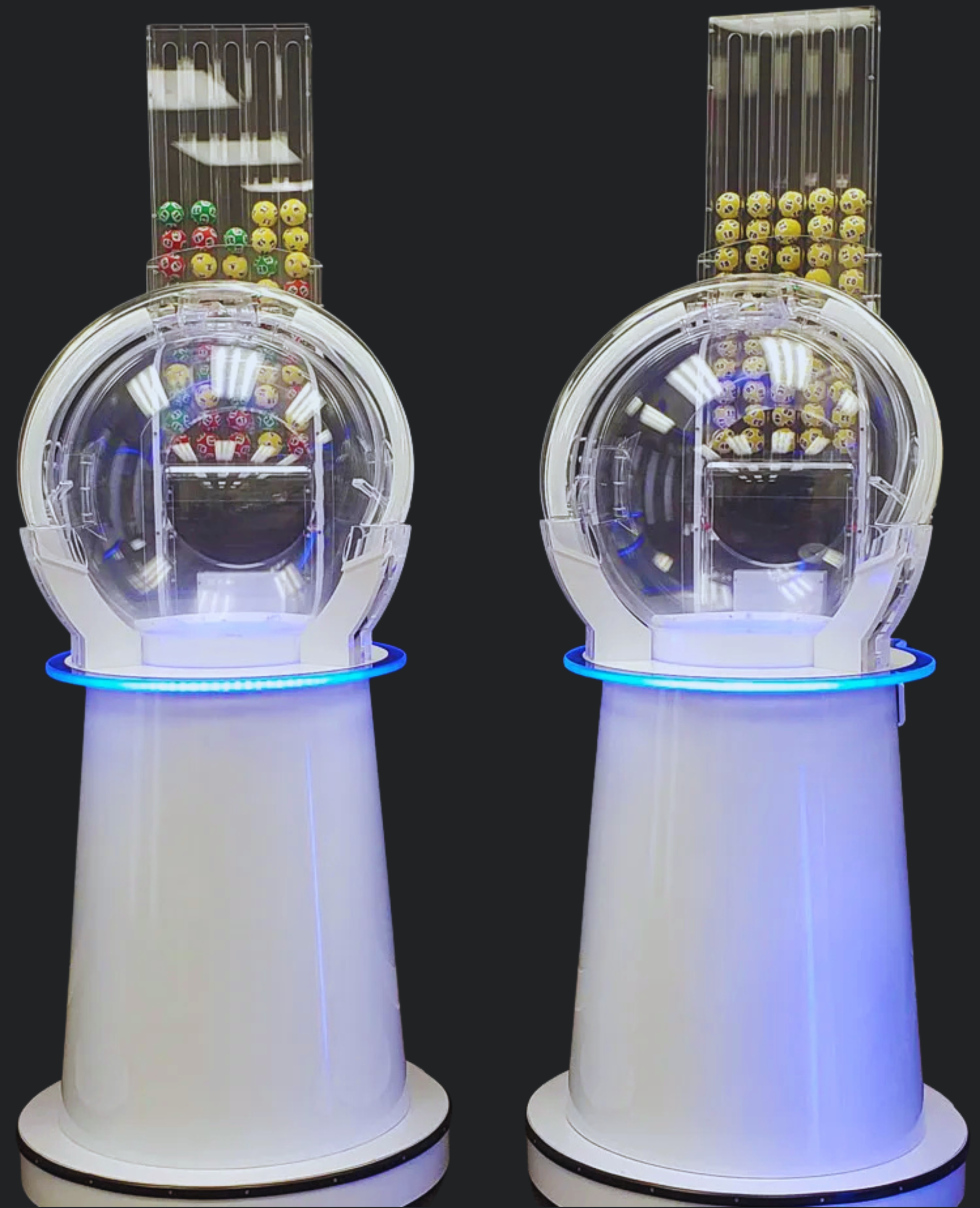 Halogen gravity-mix lottery draw machine