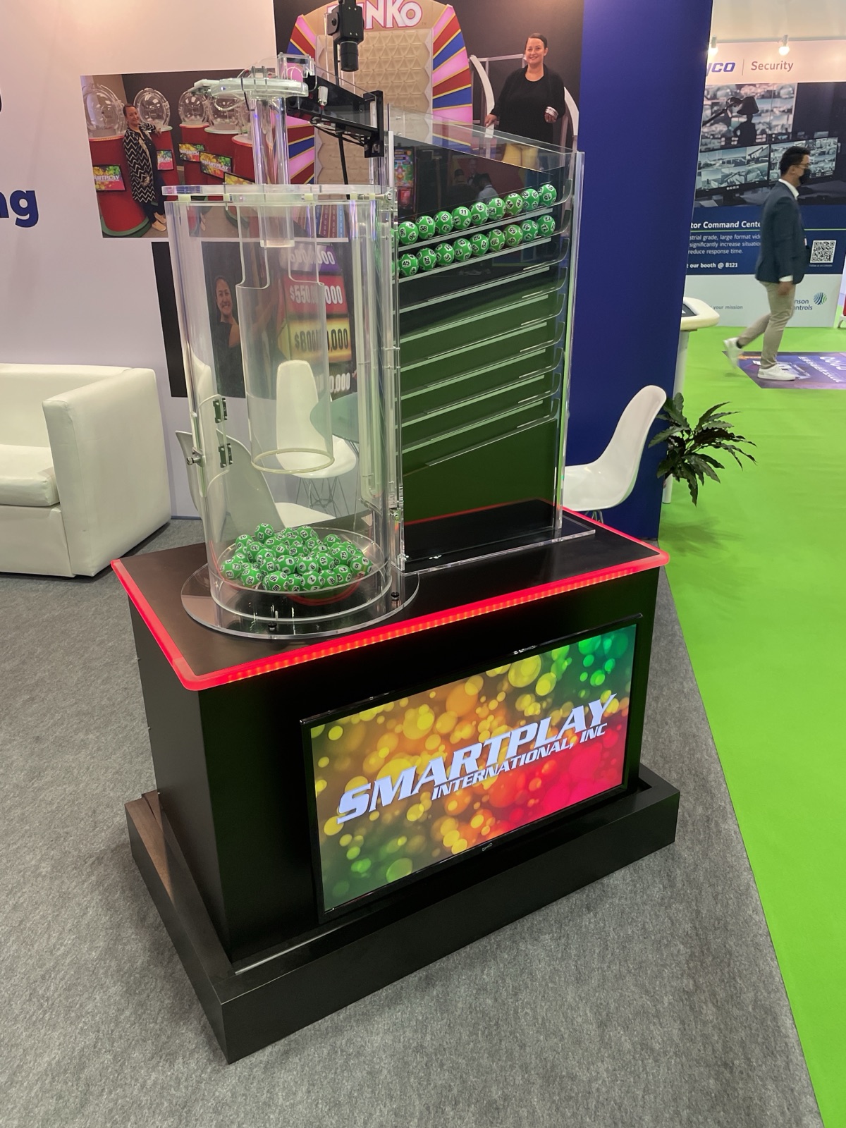 Smartplay International showroom — precision lottery draw machines